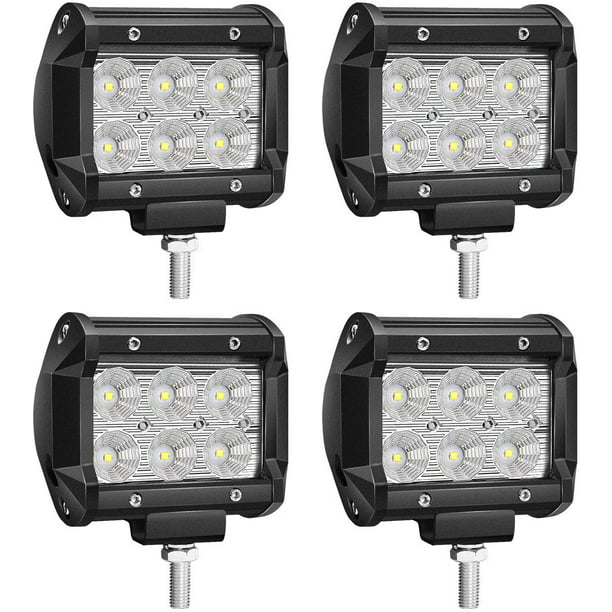 4X 3inch 18W LED Work Light Flood Cube Pods FOR   Off-road Boat ATV Lamp GMC